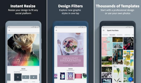 Mejores aplicaciones 2018: Adobe Spark Post