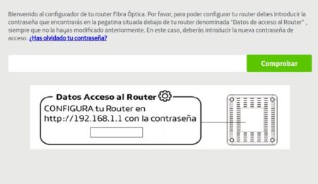 Interfaz configuracion router
