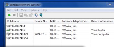 Wireless network watcher